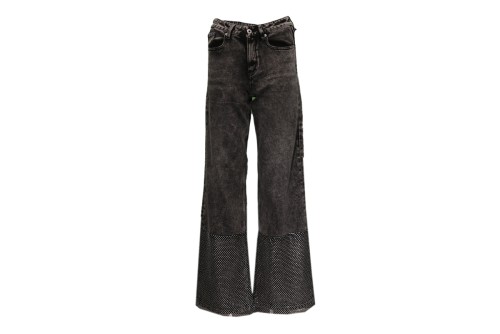 Karl Lagerfeld Relaxed Chainmail Denim Παντελόνι Τζιν Γυναικείο (A1W10039 1CF)