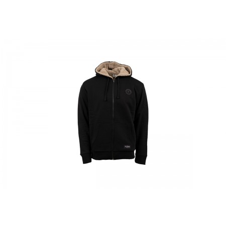 Russell Zip Through With Sherpa Inside Ανδρική Ζακέτα Με Κουκούλα Μαύρη