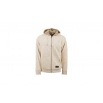 Russell Zip Through With Sherpa Inside Ανδρική Ζακέτα Με Κουκούλα Εκρού