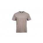 Russell Small Logo Ανδρικό Κοντομάνικο T-Shirt Καφέ