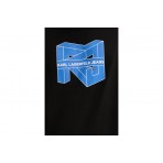 Karl Lagerfeld Cube Logo Ανδρικό Κοντομάνικο T-Shirt Μαύρο