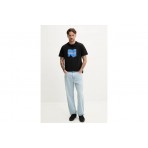 Karl Lagerfeld Cube Logo Ανδρικό Κοντομάνικο T-Shirt Μαύρο