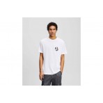 Karl Lagerfeld Ανδρικό Κοντομάνικο T-Shirt Λευκό