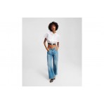 Karl Lagerfeld Cropped Woven Πουκάμισο Κοντομάνικο Γυναικείο (A2W11017 100)