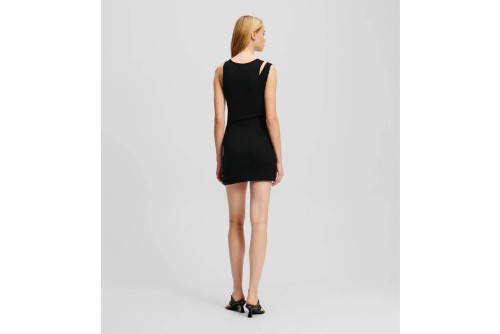 Karl Lagerfeld Ribbed Tank Dress Φόρεμα Mini Γυναικείο (A2W13032 999)