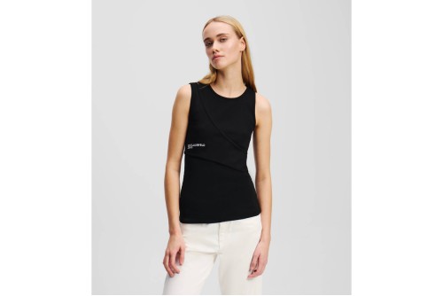 Karl Lagerfeld Ribbed Tank Μπλούζα Αμάνικη Γυναικεία (A2W17022 999)