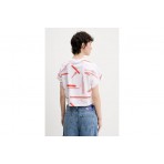 Karl Lagerfeld Boxy Aop Stripe Crop Top Κοντομάνικο Γυναικείο (A2W17034 1OW)
