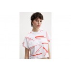 Karl Lagerfeld Boxy Aop Stripe Crop Top Κοντομάνικο Γυναικείο (A2W17034 1OW)