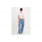 Karl Lagerfeld Boxy Aop Stripe Crop Top Κοντομάνικο Γυναικείο (A2W17034 1OW)