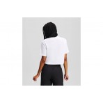 Karl Lagerfeld Cropped Monogram Γυναικείο Κοντομάνικο T-Shirt Λευκό