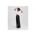 Karl Lagerfeld Cropped Monogram Γυναικείο Κοντομάνικο T-Shirt Λευκό