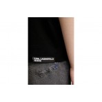 Karl Lagerfeld Shibori Γυναικείο Κοντομάνικο T-Shirt Μαύρο