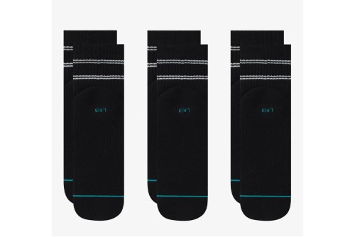 Stance Vital Quarter Κάλτσες Ψηλές 3 Ζευγάρια (A356A25VIT-BLK)