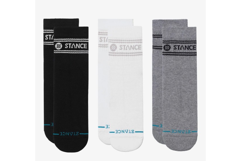 Stance Vital Ανδρικές Ψηλές Κάλτσες Λευκές, Μαύρες, Γκρι 3 Ζευγάρια