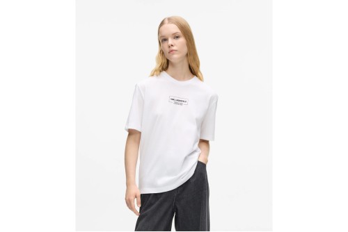 Karl Lagerfeld Outline Logo T-Shirt Γυναικείο (A4W17003 100)