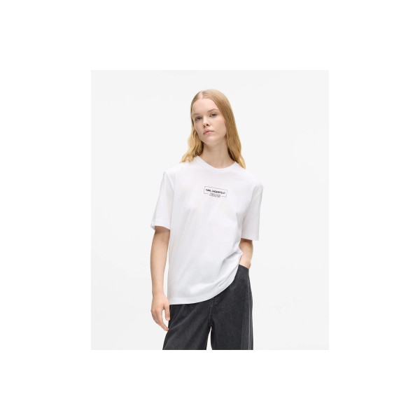 Karl Lagerfeld Outline Logo T-Shirt Γυναικείο (A4W17003 100)