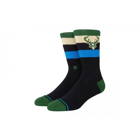 Stance X Nba Milwaukee Bucks Stripe Crew Kάλτσες Ψηλές 1 Ζευγάρι 