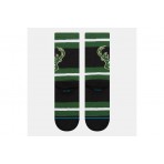 Stance Prep NBA Milwaukee Bucks Ανδρικές Ψηλές Κάλτσες Μαύρες, Πράσινες 1 Ζευγάρι