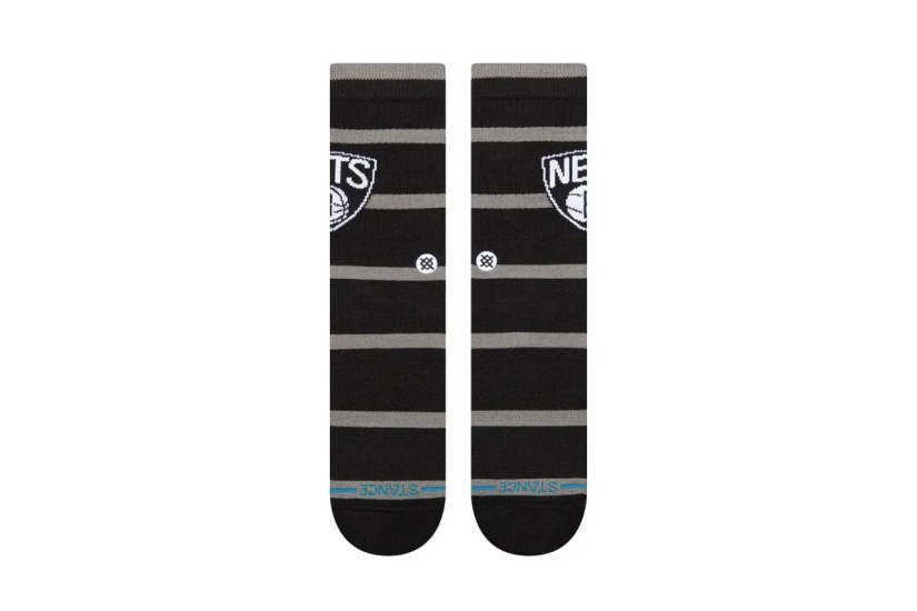 Stance NBA Brooklyn Nets Prep Ανδρικές Ψηλές Κάλτσες Μαύρες, Γκρι 1 Ζευγάρι