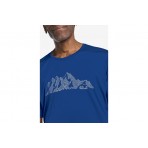 Jack Wolfskin Peak Graphic Ανδρικό Κοντομάνικο T-Shirt Μπλε