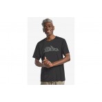 Jack Wolfskin Peak Graphic Ανδρικό Κοντομάνικο T-Shirt Μαύρο