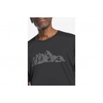 Jack Wolfskin Peak Graphic Ανδρικό Κοντομάνικο T-Shirt Μαύρο