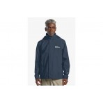 Jack Wolfskin Trailtime 2L Ανδρικό Μπουφάν με Κουκούλα Μπλε