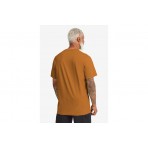 Jack Wolfskin Brand Ανδρικό Κοντομάνικο T-Shirt Πορτοκαλί