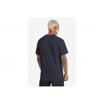 Jack Wolfskin Brand Ανδρικό Κοντομάνικο T-Shirt Μπλε Σκούρο