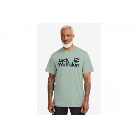 Jack Wolfskin Brand Ανδρικό Κοντομάνικο T-Shirt Βεραμάν