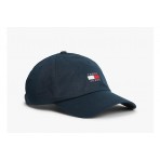 Tommy Jeans Heritage Logo Twill Baseball Καπέλο Strapback Μπλε Σκούρο