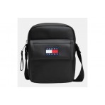 Tommy Jeans Elevated Pu Reporter Τσαντάκι Χιαστί - Ώμου (AM0AM13723 BDS)