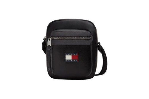 Tommy Jeans Elevated Pu Reporter Τσαντάκι Χιαστί - Ώμου (AM0AM14334 BDS)