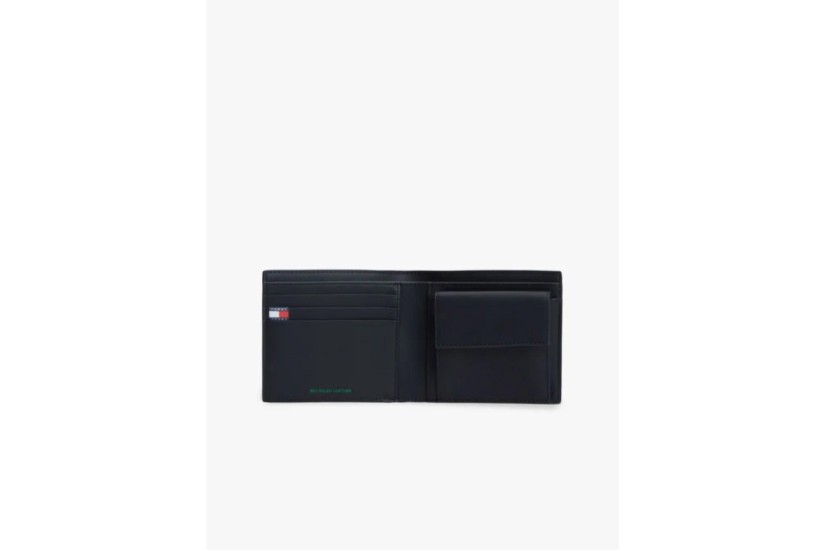 Tommy Jeans Heritage Leather CC And Coin Ανδρικό Πορτοφόλι Μαύρο
