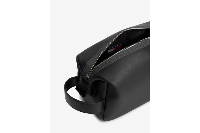 Tommy Jeans Elevated Pu Washbag Ανδρικό Τσαντάκι Χειρός Μαύρο