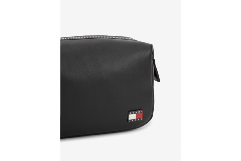 Tommy Jeans Elevated Pu Washbag Ανδρικό Τσαντάκι Χειρός Μαύρο
