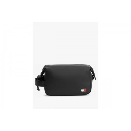 Tommy Jeans Elevated Pu Washbag Ανδρικό Τσαντάκι Χειρός Μαύρο