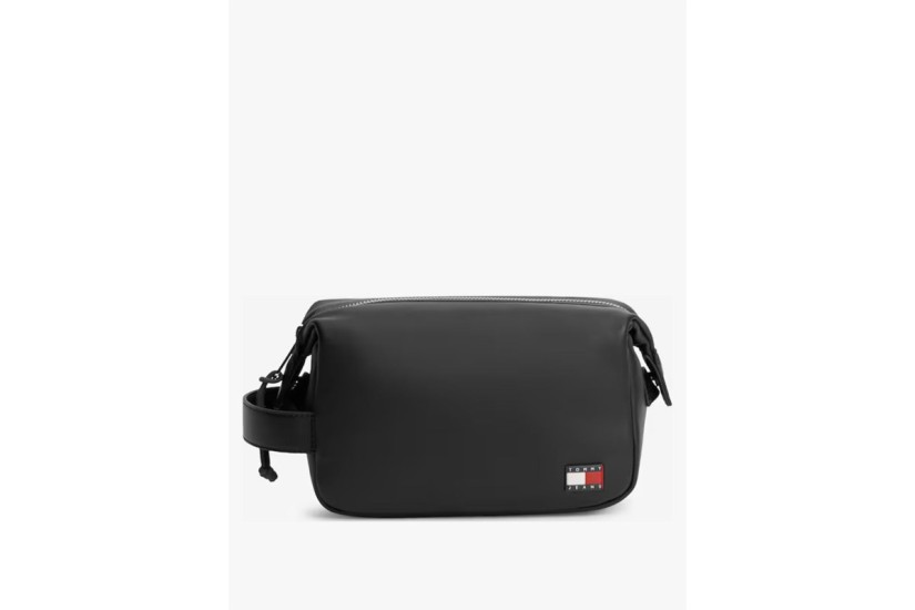 Tommy Jeans Elevated Pu Washbag Ανδρικό Τσαντάκι Χειρός Μαύρο