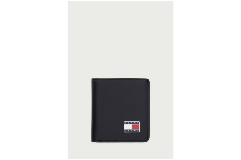 Tommy Jeans Heritage Leather CC And Coin Ανδρικό Πορτοφόλι Μαύρο
