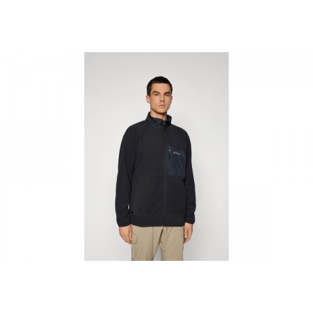 Columbia Fast Trek Overlay Ανδρική Ζακέτα Fleece Μαύρη