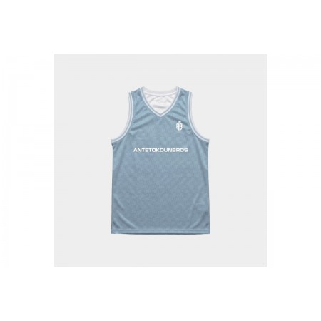 AntetokounBros Basketball Jersey Παιδική Αμάνικη Μπλούζα Σιέλ