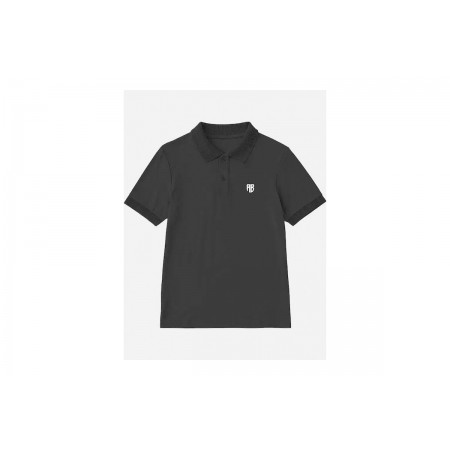 AntetokounBros Ανδρικό Κοντομάνικο Polo T-Shirt Μαύρο
