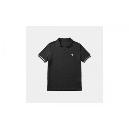 AntetokounBros Waffle Ανδρικό Κοντομάνικο Polo T-Shirt Μαύρο