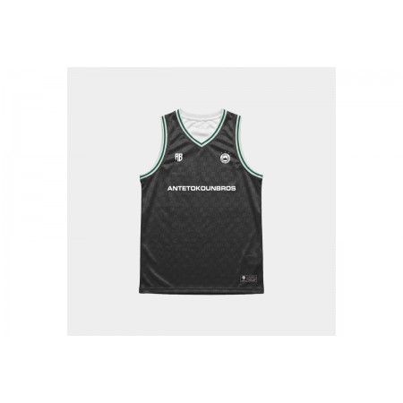 AntetokounBros Basketball Jersey Ανδρική Αμάνικη Μπλούζα Μαύρη, Λευκή, Πράσινη