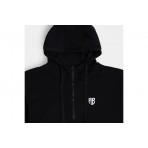 AntetokounBros Unisex Βαμβακερή Ζακέτα με Κουκούλα Μαύρη