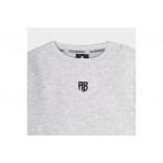 AntetokounBros Element Unisex Μακρυμάνικη Μπλούζα με Λαιμόκοψη Γκρι