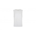 Fila Ανδρική Αμάνικη Μπλούζα Λευκή