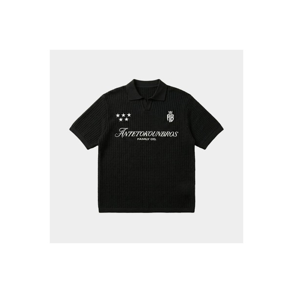 Antetokounbros Knitted Oversized Polo Ανδρικό (APUN262U35 001)