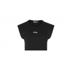 Fila Γυναικεία Αμάνικη Μπλούζα Μαύρη
