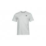 Nike Sportswear Club Ανδρικό Κοντομάνικο T-Shirt Γκρι